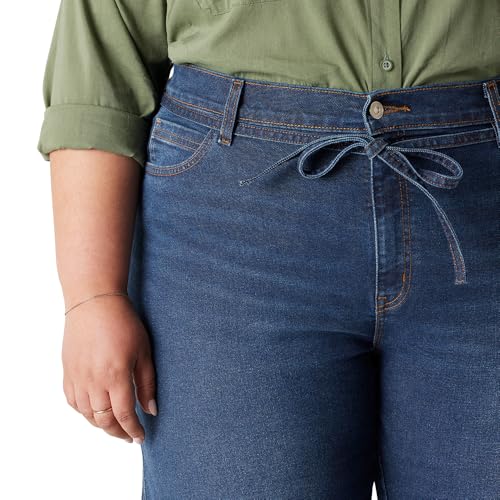 Levi Strauss Signature Women's Heritage Belted Wide Leg Jeans Mid-Rise Stretch Denim (Also Available in Plus)4