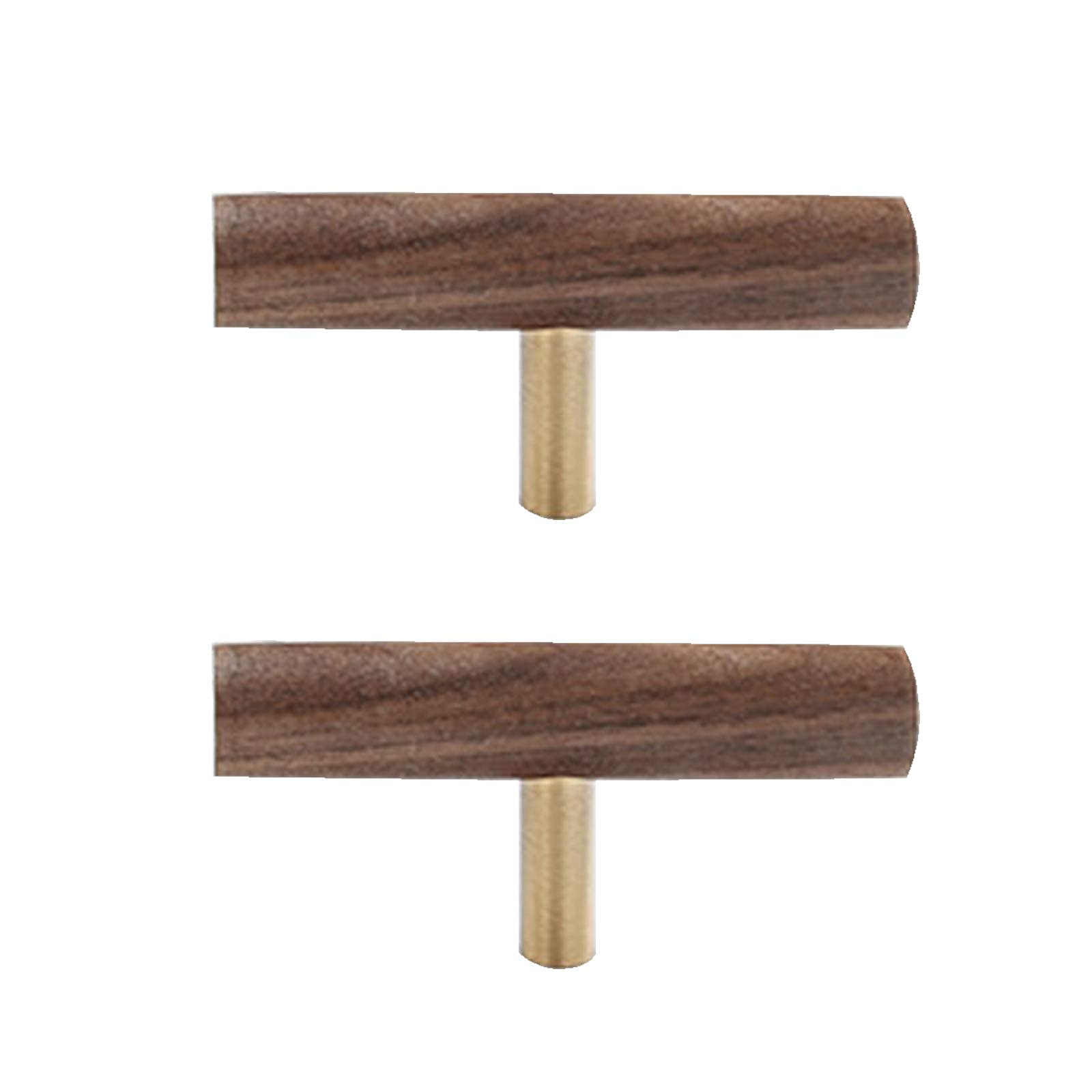 Poignée de meuble en bois de noyer massif au design chic pour relooker vos tiroirs