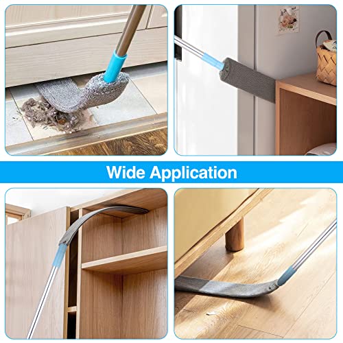 Retractable Dust Cleaner , Flexible Microfiber Duster For Crevices Under Furniture And Appliance, 37"/ 50" Long Duster, Dry And Wet Dust Brush With 2 Microfiber Dusting Cloths #TOP4