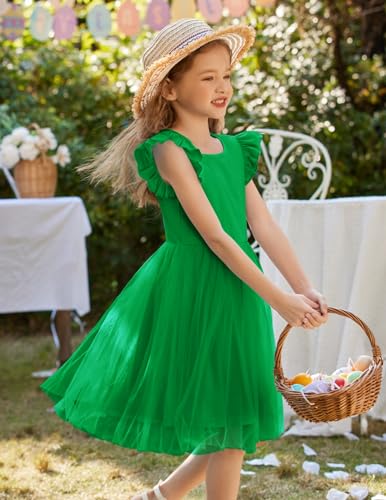 Image of Arshiner Toddler Tutu Dress Little Girls Fluffy Summer Dresses Casual Party Tulle Sundress for Kids 2-6Y