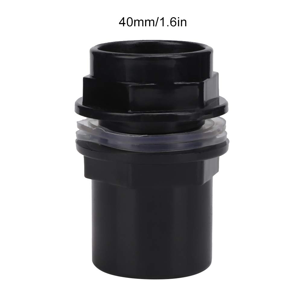 Zerodis 5 Pièces/Ensemble Joint de Connecteur de Tuyau d'eau D'aquarium en PVC, Adaptateurs de Tube d'air de Réservoir de Poisson Droit Réglable Accessoires de Tube de Réservoirs de Poisson(40mm)
