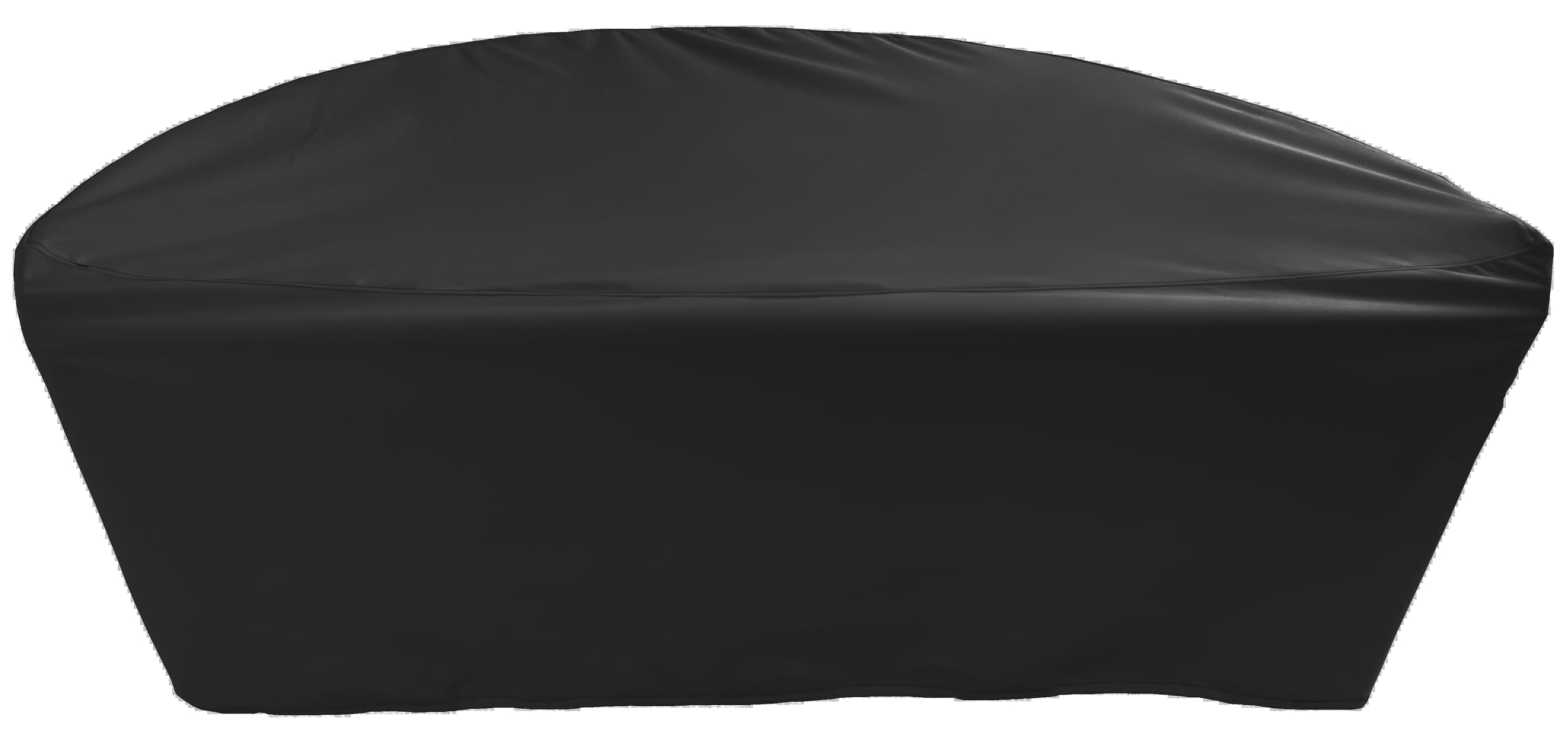 Premium Abdeckplane Sonneninsel Halbrund Ø B 215 x T 105 x H 90 cm Gartenmöbel Gartentisch Hülle Abdeckung Haube Schutzhülle Abdeckhaube 900 D, 500 g/m², 6.000 mm Wasserbeständigkeit Schwarz