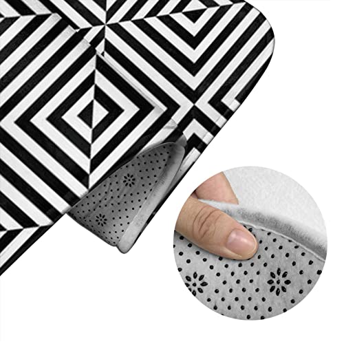 DIRYKILP Badematte + Konturmatte + Toilettendeckelbezug, optische Illusion Muster 3 Stück Badematte Set, mit rutschfester Klebeunterseite – Bild 6