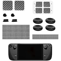 Paquete de Accesorios 6 en 1 para Valve Steam Deck Kit de protección para Consola de Juegos, Enchufe a Prueba de Polvo, Adhesivo para Panel táctil, Tapa abatible de Silicona Compatible con Steam Deck