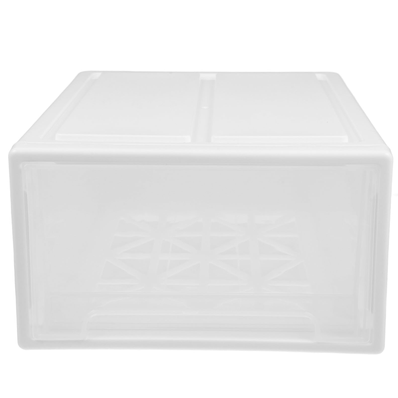 Boîte de rangement plastique blanche pour organiser les vêtements et chaussures de la maison