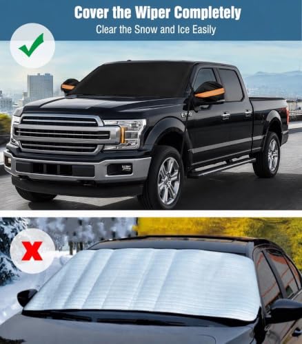 Image of YeewayVeh Car Windshield Ice Snow Cover for Ford F150 /F250 2015-2026