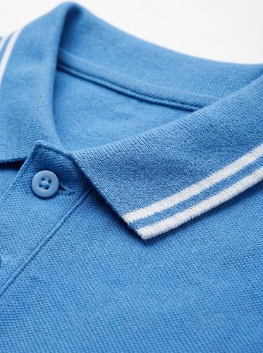 Image of Hangout Hub Hybrid Men's Polycotton Polo T-Shirt | Solid Finish | 260 GSM Premium Fabric | Half Sleeve Collared Neck | Regular Fit | Casual & Office Wear | Set of 1, 2 & 3
