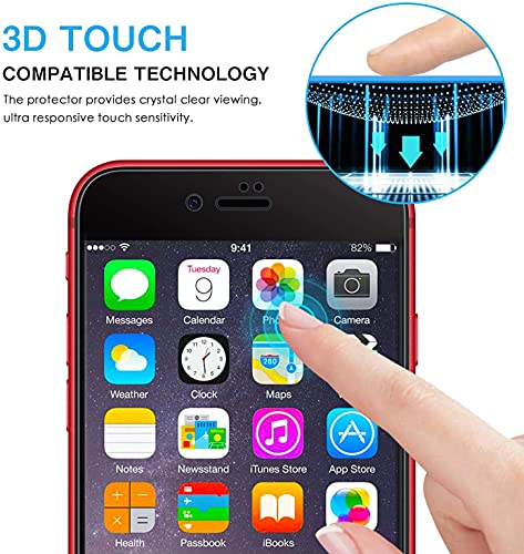 Image of STP FEEL [2 Pack Military Grade Premium Tempered Glass For iPhone 6 / iPhone 6S (4.7 Inch) Edge to Edge Super Tough 9H Hardness Screen Protector Guard with Easy Installation Kit