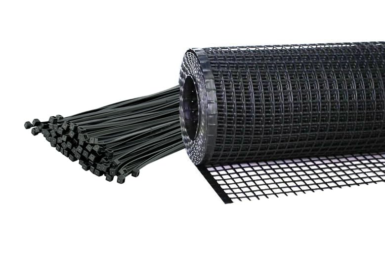 KidKusion Heavy Duty Deck Guard, Black - 20' L x 3' H | Made in USA; Indoor/Outdoor Balcony and Stairway Deck Rail Safety Net; Child Safety; Pet