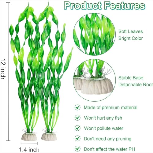 Shinekoo 10pcs Plastic Aquarium Plants Fish Tank Decorations Artificial Seaweed Water grass Underwater Plants For Aquarium Ornament Decorations - Image 3