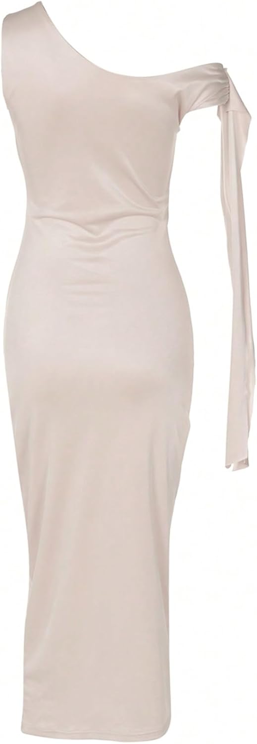 Floerns Women's Off The Shoulder Midi Dress Knot Sleeveless Date Night Bodycon Dresses - Image 4