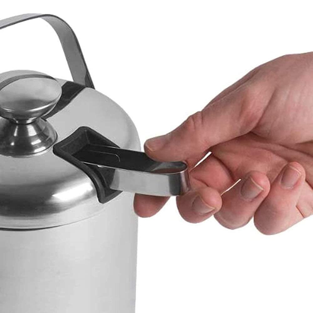 Cubitera de Acero Inoxidable de Doble Capa con Aislamiento, Redonda, pequeña, con asa, Pinzas y Tapa, 1,3 l