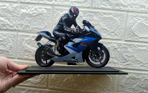 Genérico Figura Decorativa Personalizada en MDF y Brillo – Ideal para Motos, Coches, Bicicletas o Cualquier Fotografía