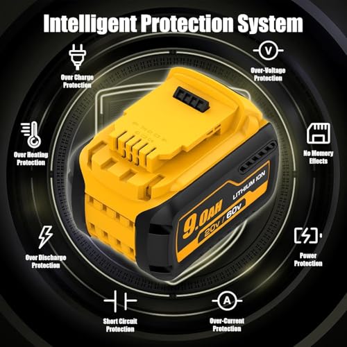 Image of 12.0Amps DCB609 Replacement for Dewalt 20V /60V Flexvolt Battery(60V-2P)