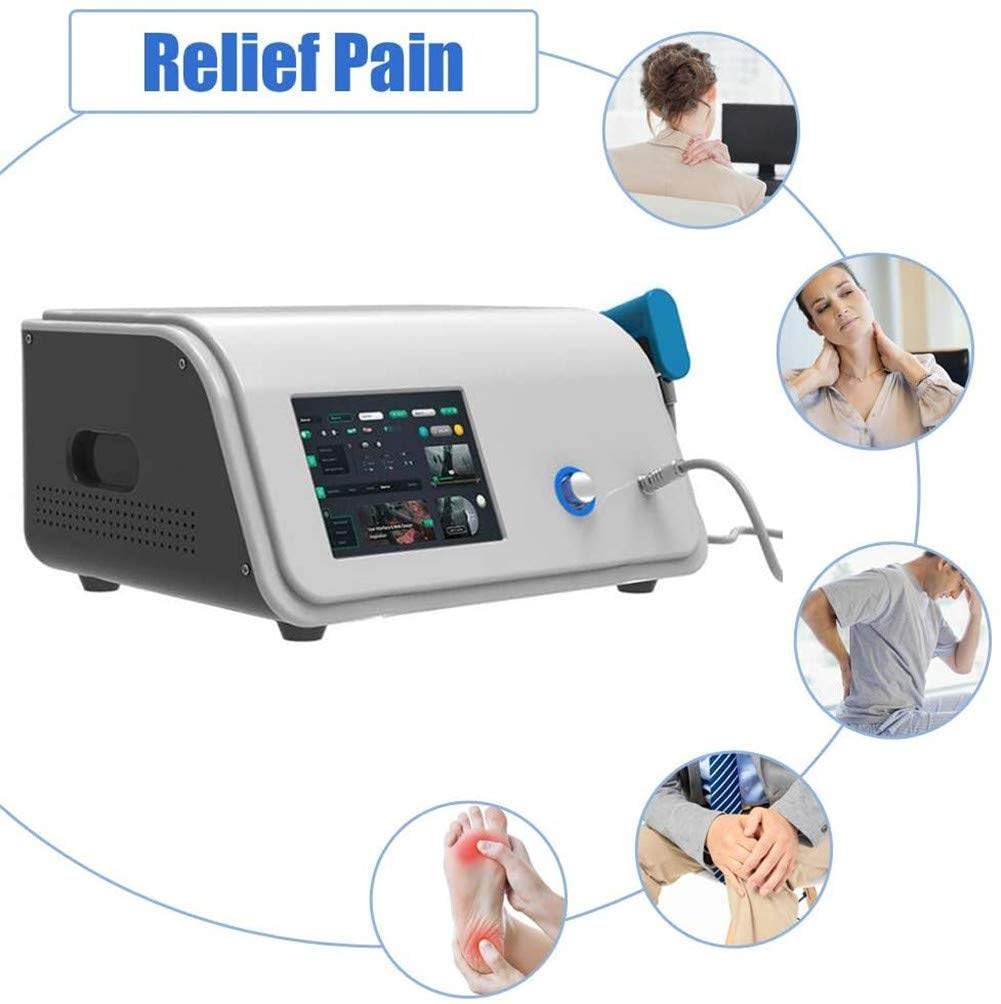 Macchina per Terapia Ad Onde d'Urto,con 5 Teste di Massaggio Multifunzione Massaggiatore del Corpo a Onde d'Urto Curare Le Malattie Muscolari/Rafforzare Le Cellule/Alleviare Il Dolore