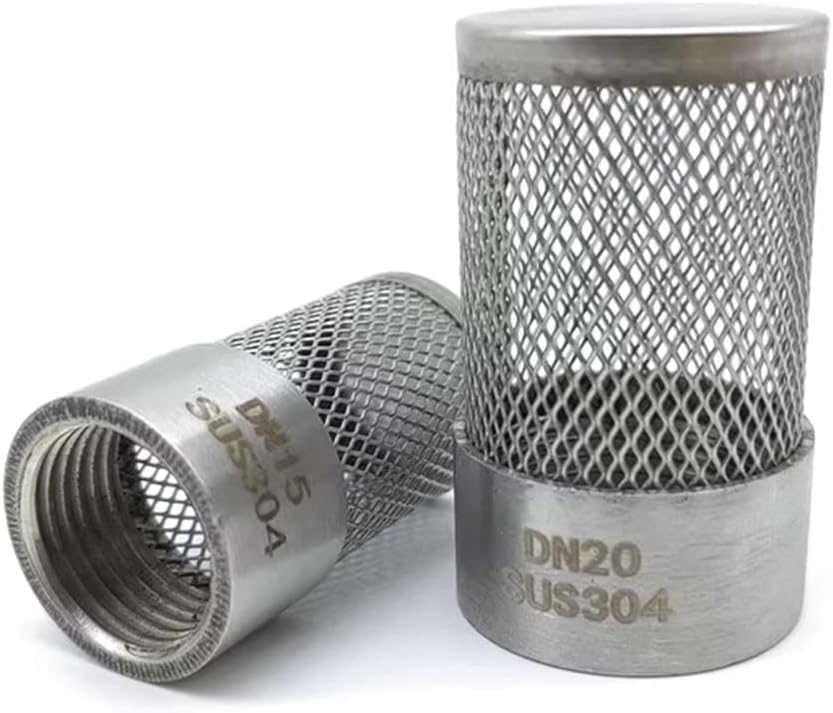 Filtro de tubería, Filtro de Bomba de Agua, 1 Filtro Inoxidable, 1/2" 3/4" 1" 1-1 * 2" 2" 3" 4" Filtro de Rosca Hembra para riego de jardín Bomba de Agua de Acuario, Cubierta de Malla,3"