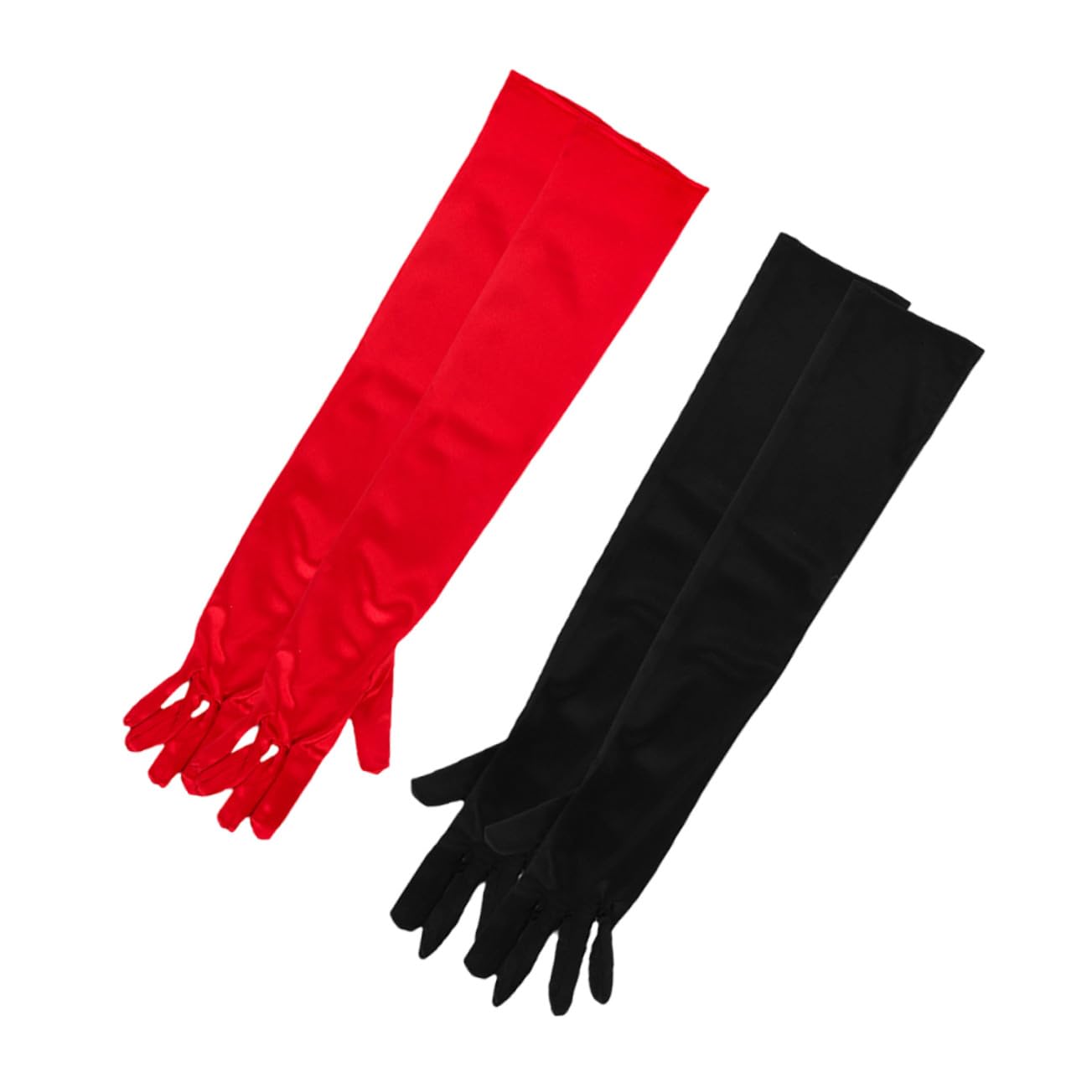 Guantes de satén de ópera para novias y vestidos de noche formales 8