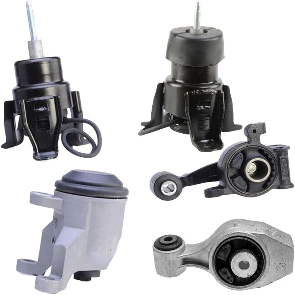Engine & Torque Strut Mounts Set 5pcs fits 3.5L Right Upper-Right-Rear-Front-Rear Lower-Placement Completed Automatic Transmission-Transmission Type 11270-JA10A Etsms5Fnp355Pcs