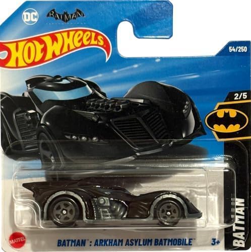 Hot Wheels Batman Arkham Asylum Batmobile Black HYX81 - Licensed DC Model - Batman Series 2025 - 1:64