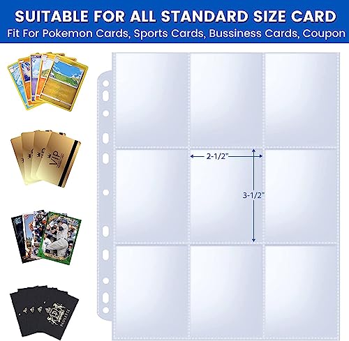 Mytlp Trading Card Sleeves 540 Pocket, Clear Polypropylene, 11 Holes, Fits 3 Ring Binder, MTG, Sport, Game Cards - Image 4