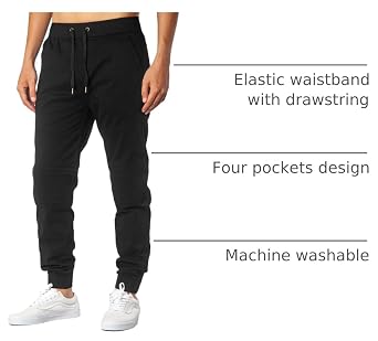 ITALYMORN Mens Biker Joggers Cotton Casual Travel Pants with Pockets