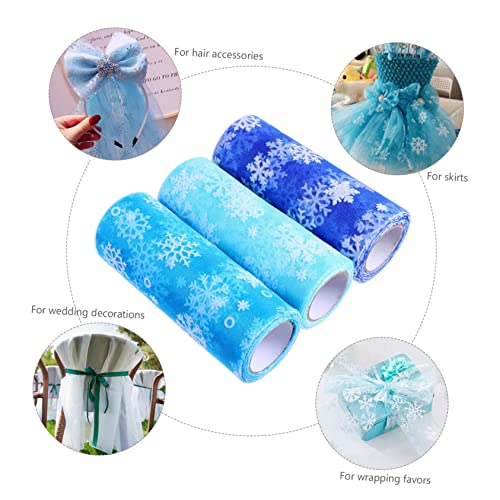 Ruban de tulle flocon pour décoration de table et loisirs créatifs