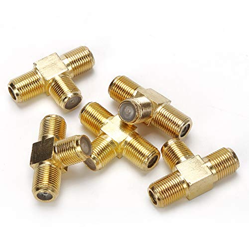 Adaptador splitter coaxial F tipo RG6 hembra 5 unidades miniatura 3