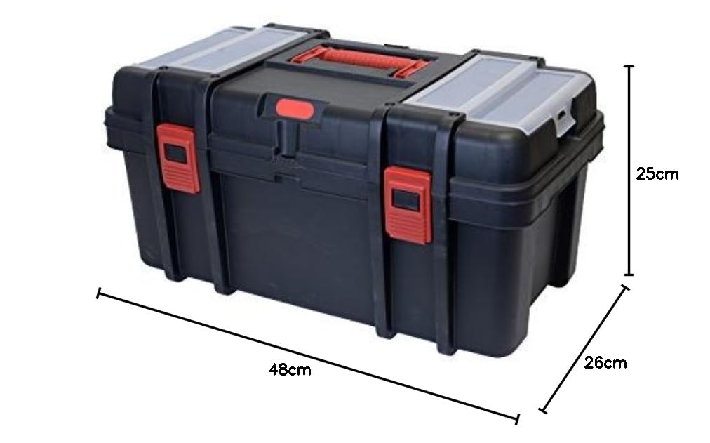 HaWe 173.51 Werkzeug-Box 480x260x250mm mit Kleinteilemagazin tragbar
