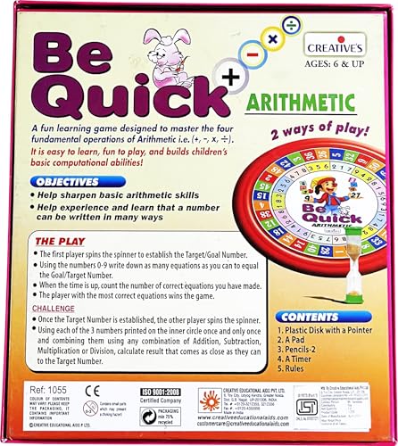 Image of Creative's Be Quick- Environmental Arithmetic | Practice Math | Children Fun Activity Mathematics Game | Build Children Basic Computational Abilities | Learning & Educational Game | Ages 6 & Up