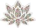 Akachafactory Aufkleber Sticker Motorrad Auto Peace and Love Blume Hippie Flower Lotus