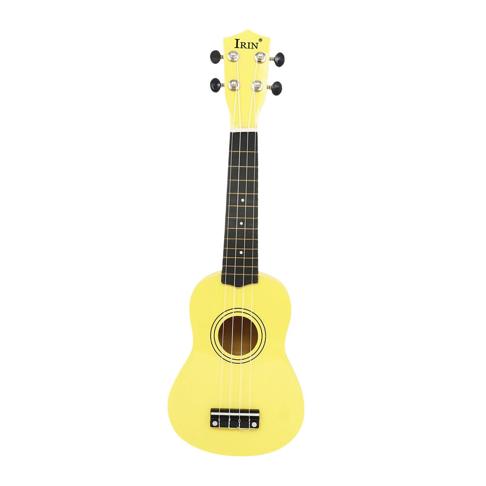 Ukulélé pour Débutants, Instrument de Musique pour Enfants, Mini-guitare à 4 Cordes pour Développer Les Compétences Musicales Des Bébés D'âge Prés, jaune