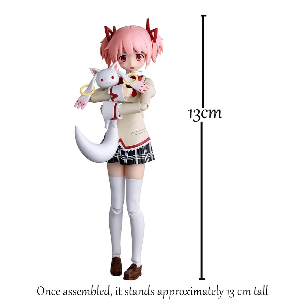 Zhongkaihua Kaname Madoka - Figura de anime con articulaciones móviles, modelo de montaje de 13 cm, estatua de anime, niña, figura de acción, adornos de colección de regalos