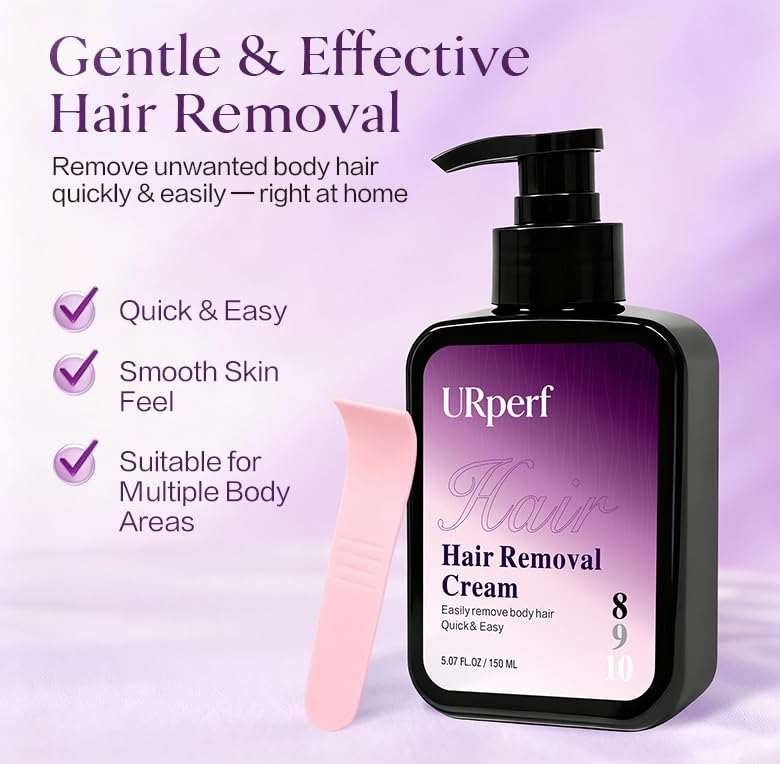 Hair Removal Cream for Body, Legs, Arms, Underarms & Bikini Line, 5.07 Fl Oz / 150 mL