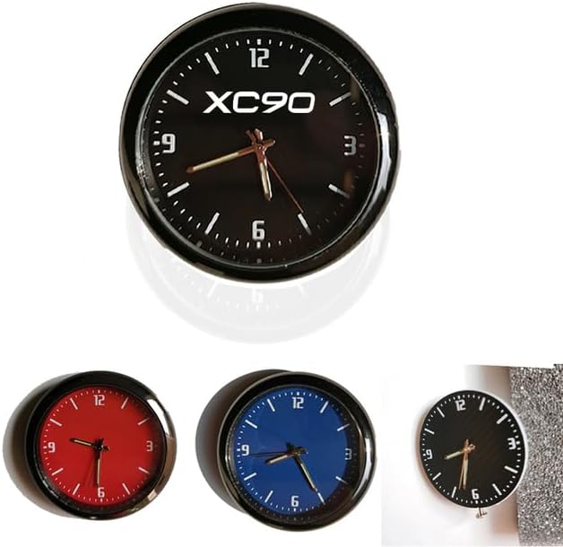 AUTO-PRO - Car Clock electronic quartz Watch Dashboard interior Decoration For Volvos R DESIGN S70 S60 XC60 S90 XC90 V60 S40 V40 V60 𝖵90 S80 (For XC90 Blue Color)