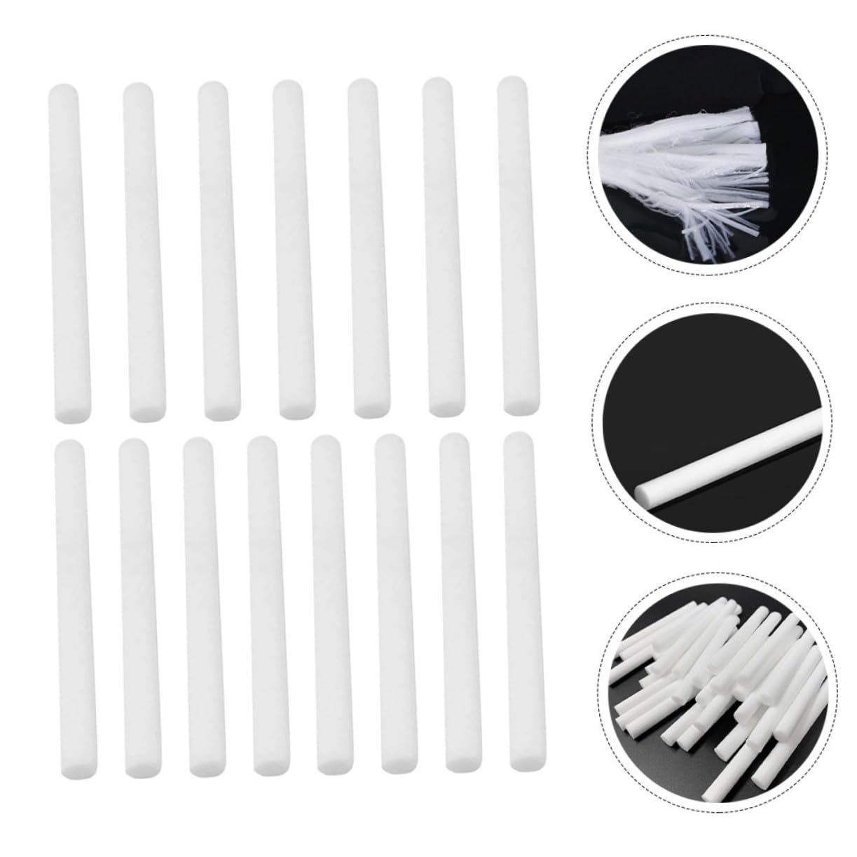 Bacchetti per Diffusore Assorbimento Rapido per Diffusore di Fragranze in Cotone Bianco 15 Pezzi e Decorazione Soggiorno