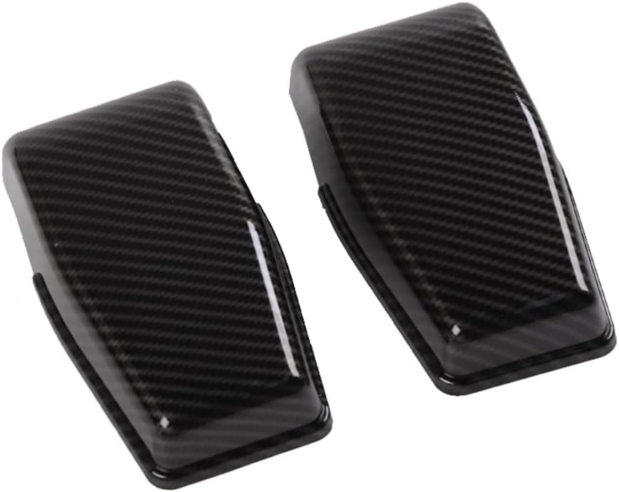 Nicebee 2pcs/Set ABS Tailgate Hinge Decoration Rear Upper Glass Door Liftgate Hinge Trim Cover Compatible with Jeep Wrangler JK 2007-2017 (Carbon Fiber Grain)