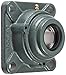 NTN C-UCF208D1 Light Duty Flange Bearing, 4 Bolts, Setscrew Lock, Regreasable, Contact and Flinger Seals, Cast Iron, 40mm Bore, 4-23/32" Bolt Hole Spacing Width, 5-23/32" Height
