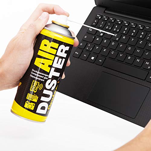 Oputec Air Duster 6x400ml : pack de bombes à air comprimé avec rallonge - 4