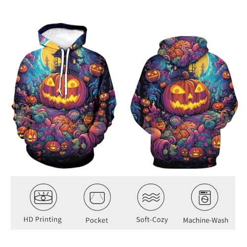 Sweat à capuche d'Halloween pour homme idéal pour rester au chaud avec un motif original de crâne