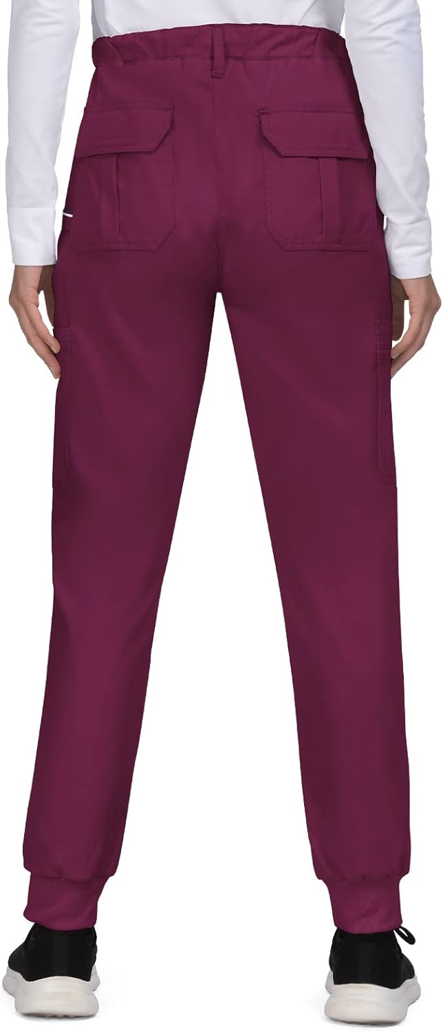 KOI Stretch 752 Women's Giana Jogger Pant Wine ST - Image 2