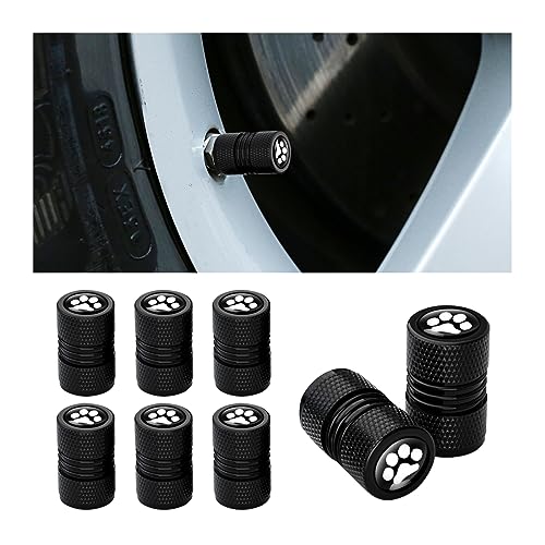BESULEN Car Tire Valve Stem Caps, 8 Pack Aluminum Cat/Dog ...