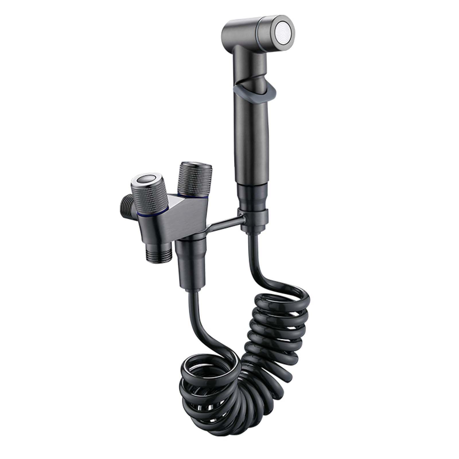 Ducha bidet para WC gris pistola de pared con grifo bidet de alta presión
