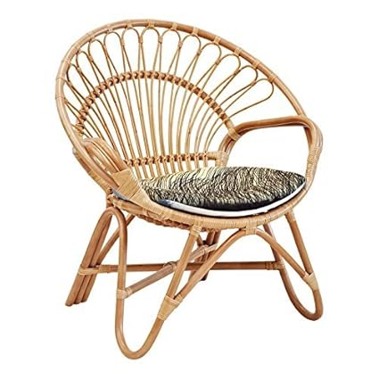 Aashi Enterprise IRA Furniture Garden Cane Chair with Cushion (Brown)