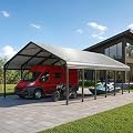 HOMSHADE 20x30FT Heavy Duty Metal Carport, Oversized Car Port Garage with Galvanized Steel Roof & Reinforced Base, Outdoor RV Shelter for 2 Cars, Full-Sized Pickups, Bass Boats and Tractors