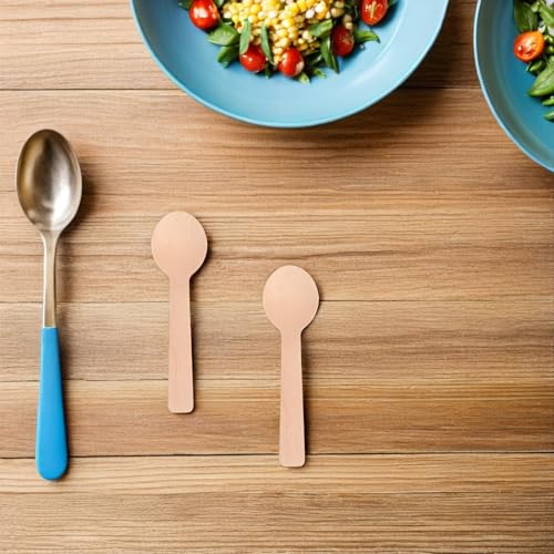 Cucharas de madera para helado y postres de 10 cm con 200 unidades 6