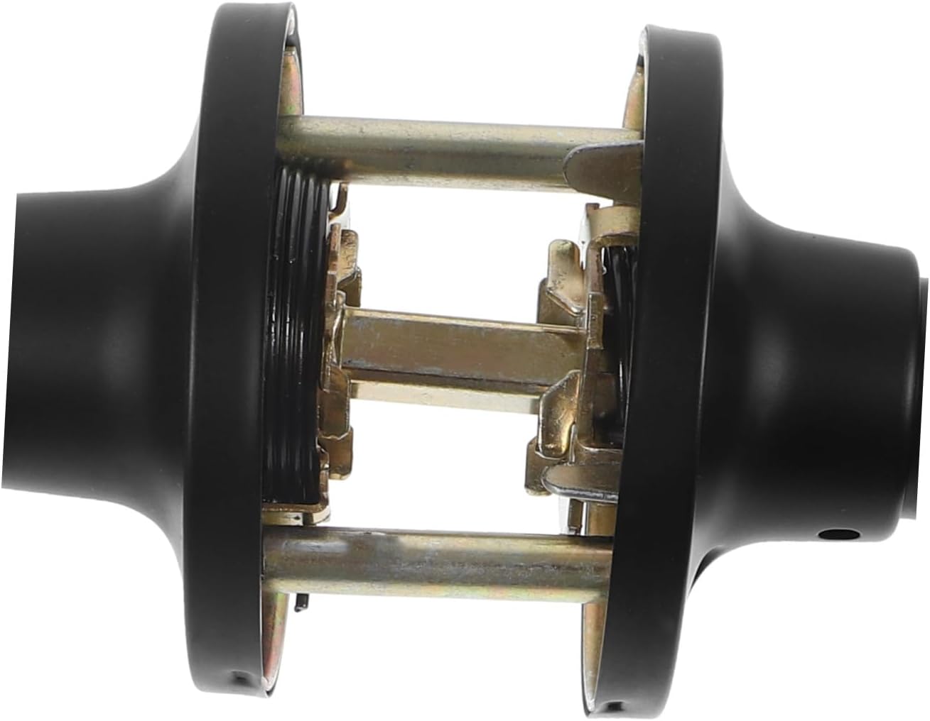 Entry Door Lever Handle Lock for Bathroom and Bedroom, Privacy Interior Door Lock Round Hole, Black Finish,