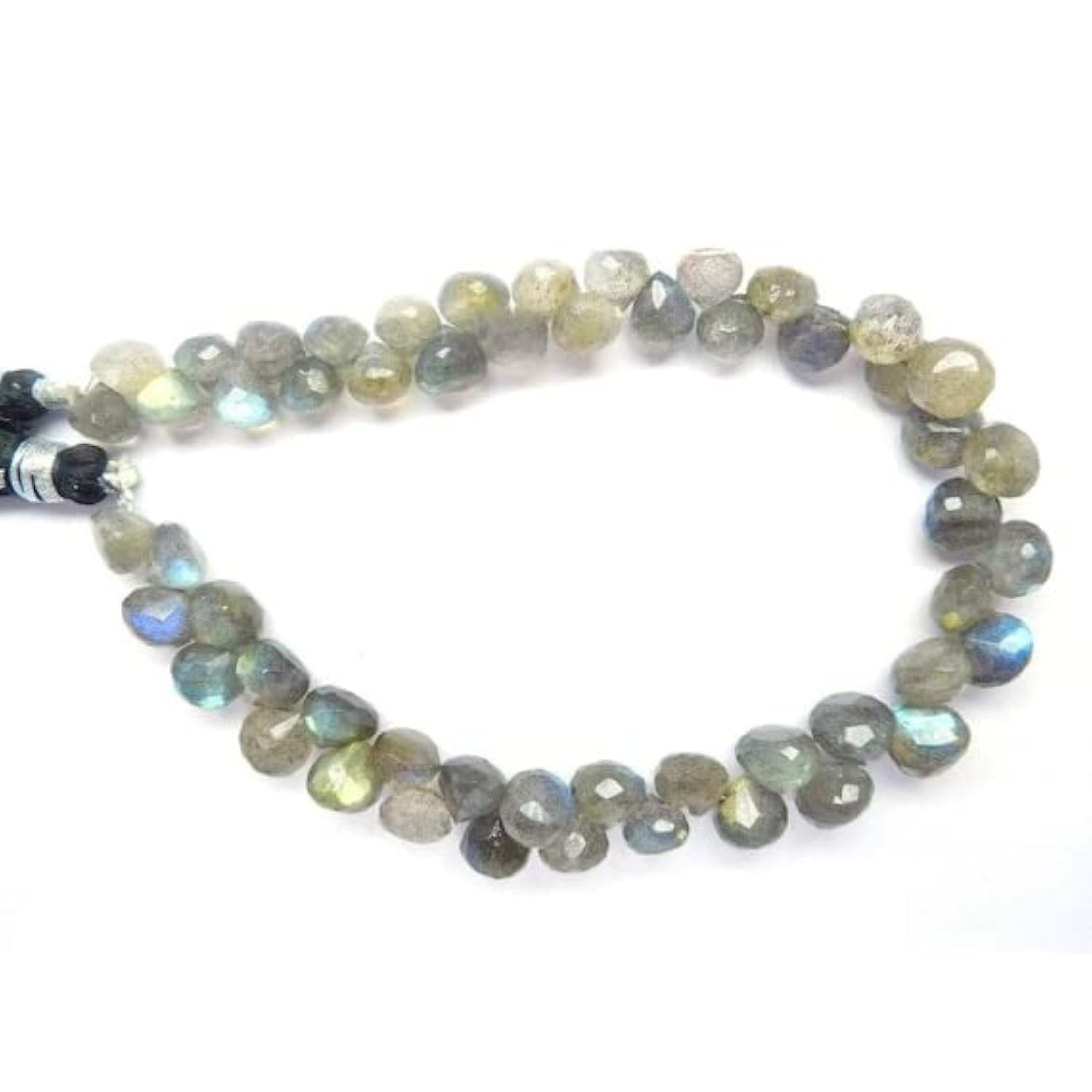 Labradorite briolette facettée oignon 5-10mm perle naturelle pour bijou haut de gamme