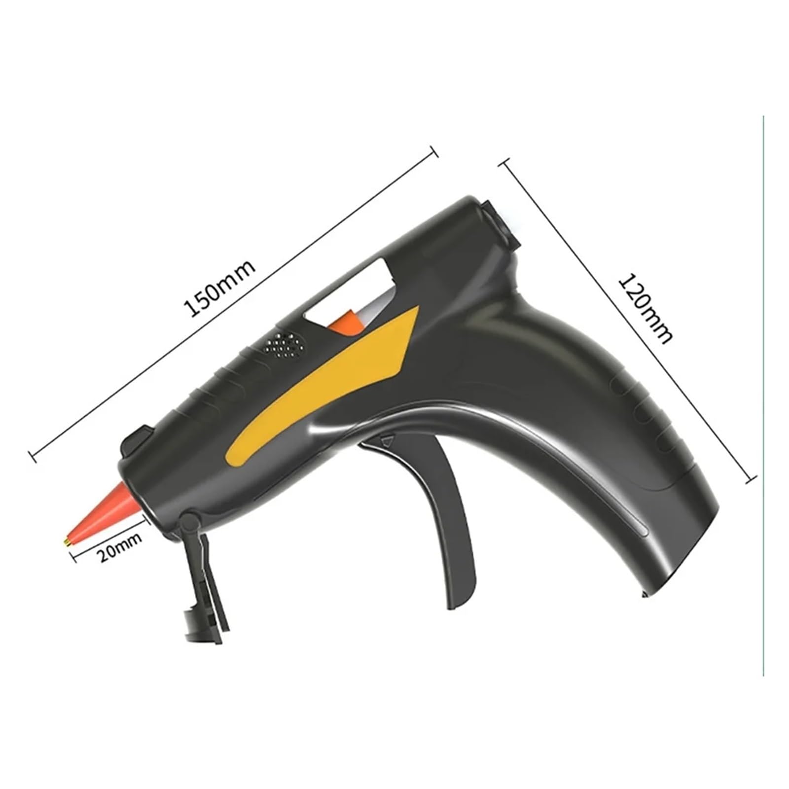Pistola per Colla a Caldo, con Ricarica USB, per Stick di Colla da 7 mm, Strumento di Riparazione termoelettrico, Mini Pistola a Caldo Industriale per Uso Domestico, per lavori Fai