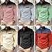 ROOMLINE XL Dark Grey Men's Polo Shirts Long Sleeve 2025 Casual Polo T-Shirts Color Block Slim Fit Golf Polo Shirt with Pocket