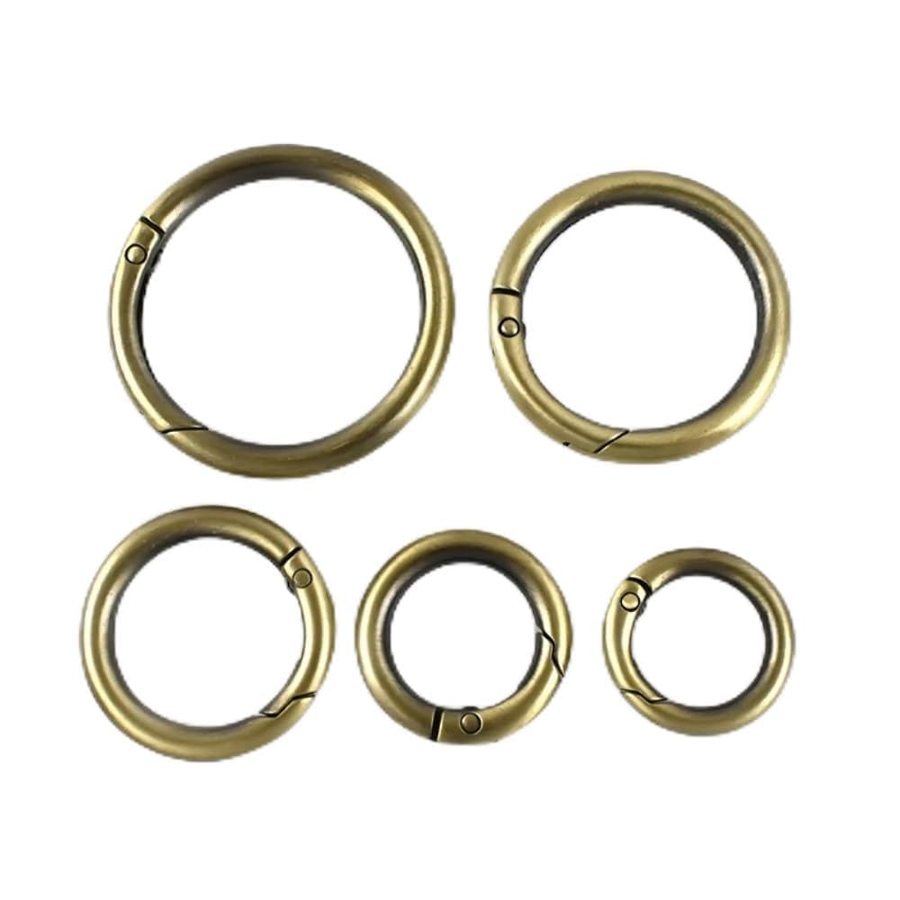 Mrvakdydi Unisex Brass Oval Spring O Ring, 20Pcs Metal Spring O Ring Buckles For Bag Handbag Belt Strap, Buckle Keyring Snap Clasp Hook Diy Leather Accessories(,38Mm)